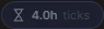 The game’s banked-time control showing four hours