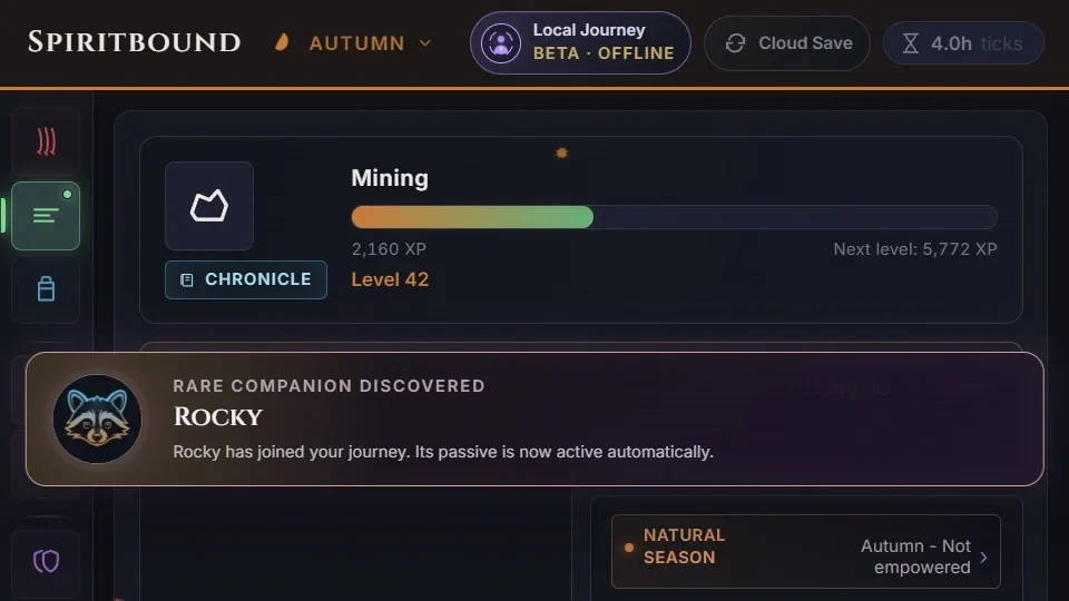 A companion discovered. in the game